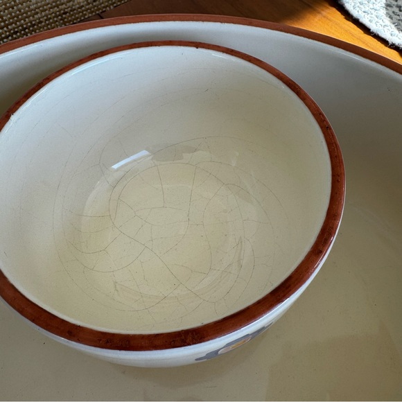 ⚡️SOLD⚡️ Vintage Santa Fé Brand Ceramic Southwestern Chips And Salsa Bowl Set - Picture 8 of 10